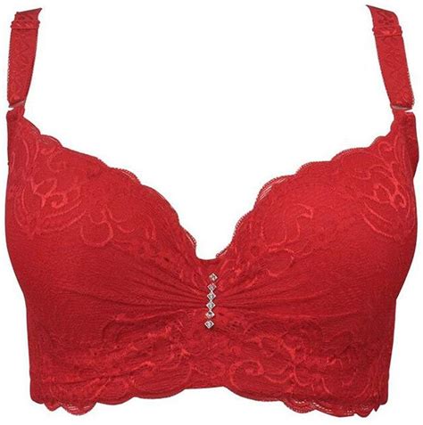Bra Lace Thin Cup Push Up Bra Women Underwear Brassiere Lingerie Red