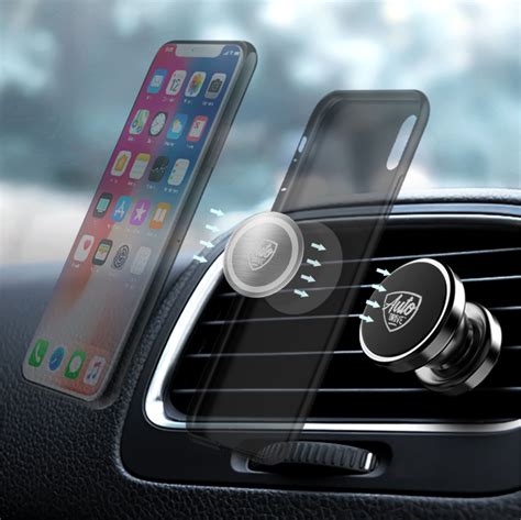 Auto Drive Magnetic Air Vent Phone Holder With Four Strong Built In