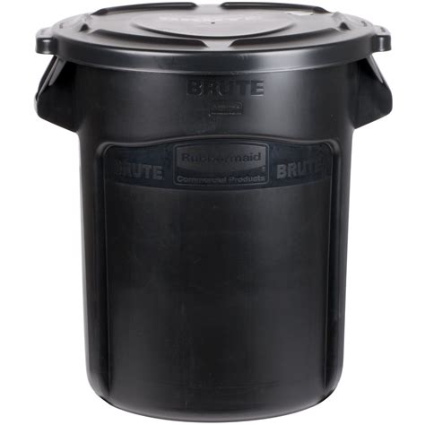 Rubbermaid commercial products fg267400bla hinged lid for vented slim jim, 20 3/8 x 11 3/8 x 2 3/4, black (267400bk). Rubbermaid BRUTE 20 Gallon Black Executive Round Trash Can ...