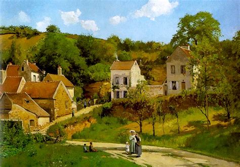 Landscape near pontoise is one of artworks by camille pissarro. L'Hermitage at Pontoise - Camille Pissarro - WikiArt.org ...