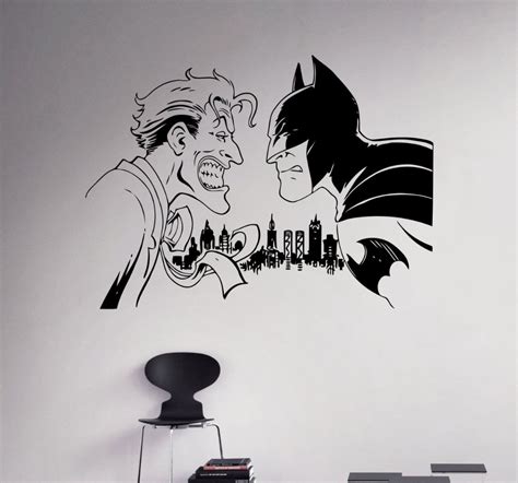 New Arrival Batman Vs Joker Wall Decal Comics Superhero Vinyl Sticker