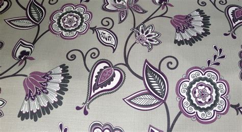 Grey And Purple Floral Upholstery Fabric Floral Upholstery Fabric