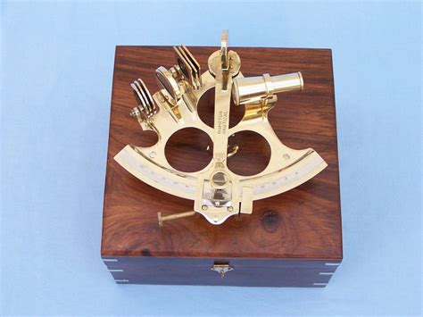 buy captain s brass sextant with rosewood box 8in nautical decor