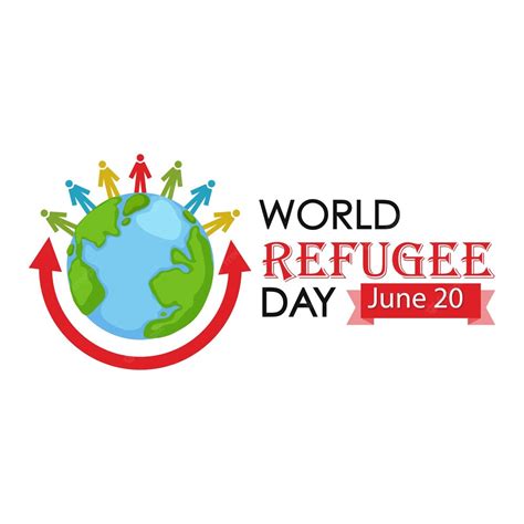Día Mundial Del Refugiado 20 De Junio Vector Premium