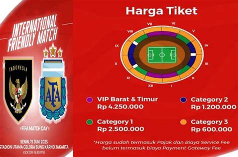 Harga Tiket Indonesia Vs Argentina Termurah Rp600000 Duduk Di Mana
