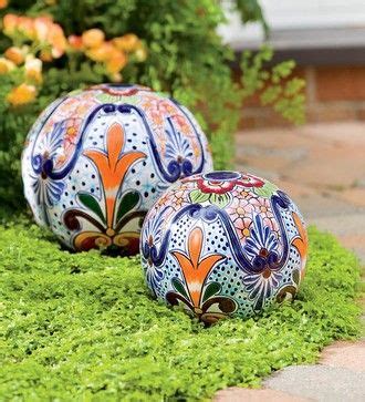 Maybe you would like to learn more about one of these? Handmade Talavera-Inspired Ceramic Globes - contemporary - garden sculptures - Plow & Hearth ...