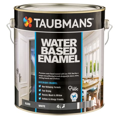 Taubmans 4l White Gloss Water Based Enamel Bunnings Warehouse