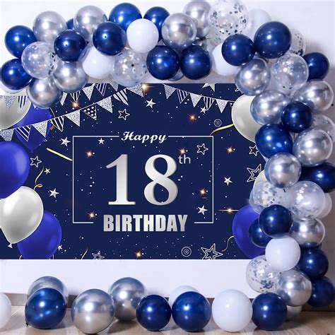 Buy Blue Th Birthday Decorations For Boys Girls Happy Th Birthday