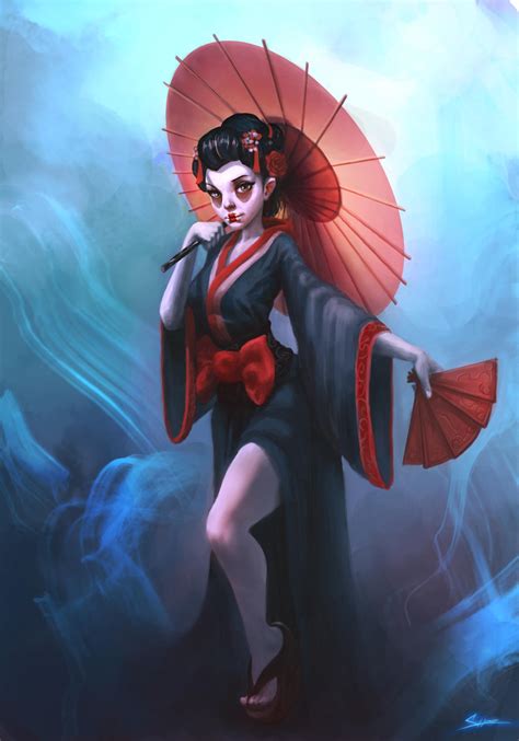 Geisha By Shoz Art On Deviantart