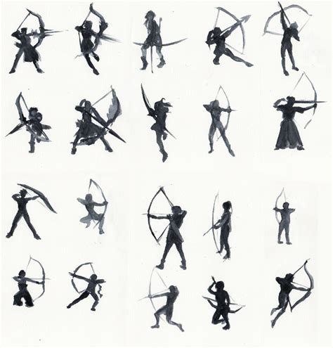 Archery Bow Drawing Gesture Drawing Drawing Poses Figure Drawing