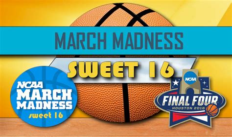 Sweet 16 Bracket 2016 Printable Schedule March Madness