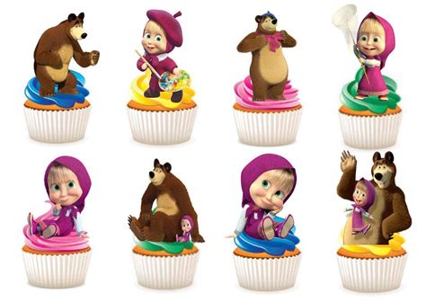 Masha And The Bear Edible Cupcake Topper Decorations X The Best Porn Website