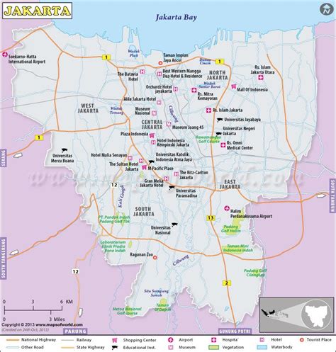 Jakarta Map | Map, Print images, Location map