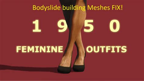 Bodyslide Fix 1950s Feminine Outfits Vanilla Evb Cbbe At
