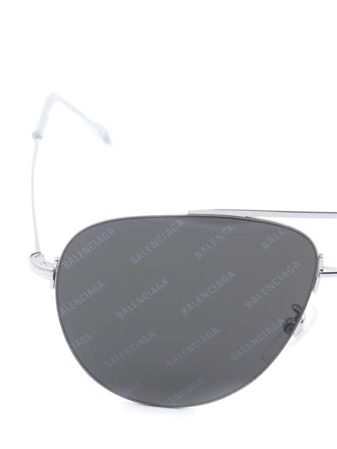 Sunglasses Balenciaga Aviator Dark Logo Lenses Sunglasses Bb0013s004