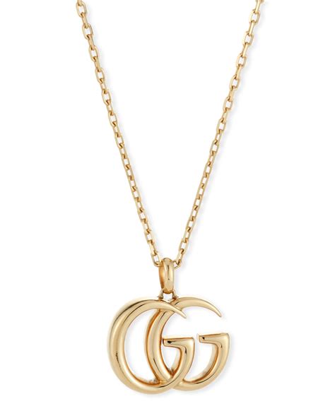 Gucci 18k Gold Running G Pendant Necklace Neiman Marcus