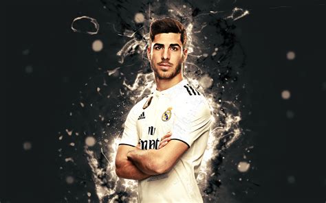 Real madrid background images can be. Download wallpapers Marco Asensio, 4k, season 2018-2019, footballers, neon lights, Real Madrid ...