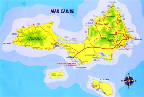 Mapa Geografico Isla De Margarita