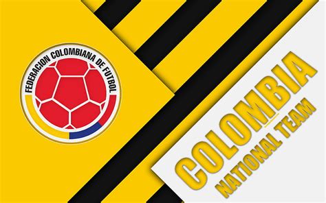 Colombia National Football Team Emblem Material Design Yellow Black