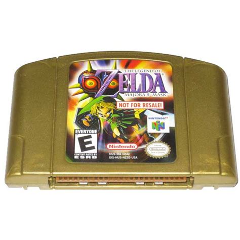 Not For Resale Zelda Majoras Mask Gold N64 Game Cartridge For Sale