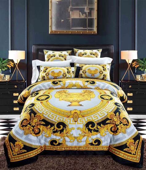 Versace Bedding Set Of Quilt Cover Bed Sheet And Pillowcasses