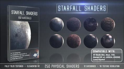 Starfall Shaders Titles Ft 3d Materials And 4k Envato Elements