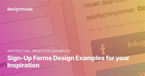 Sign Up Forms Design Examples For Your Inspiration Designmodo