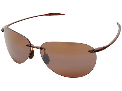 maui jim synthetic sugar beach rootbeer hcl bronze lens sport sunglasses in red lyst