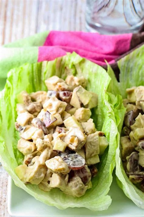 Grilled Chicken Salad Lettuce Wraps The Thirsty Feast