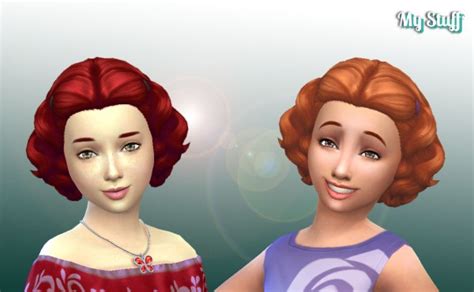 Mystufforigin Lovely Curls Hair Retextured Sims 4 Hairs
