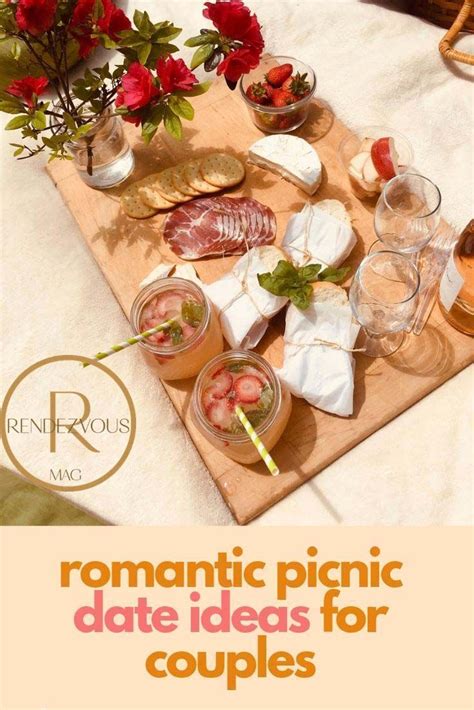Romantic Picnic Date Ideas For Couples On A Tray With Flowers And Fruit In Vases