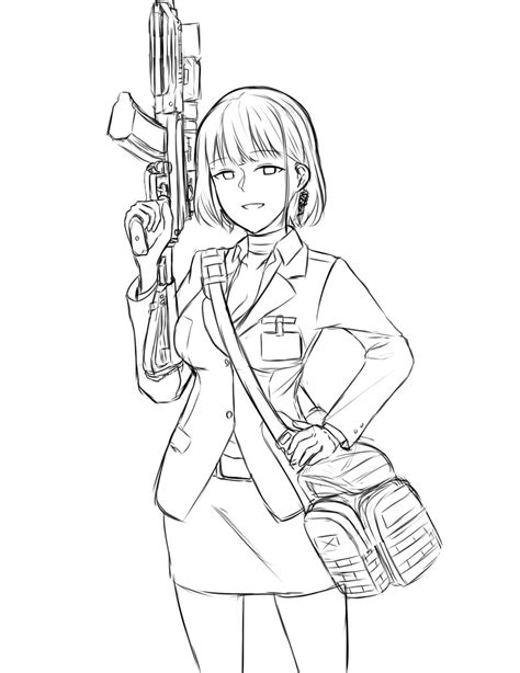 Cyka Rpk 16 Girls Frontline Rpk 16 Renate Girls Frontline