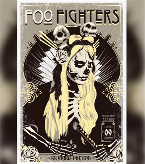Foo Fighters Poster For Tauron Arena Gig Art By