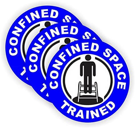 Confined Space Trained And Certified Hard Hat Sticker Helmet Decal