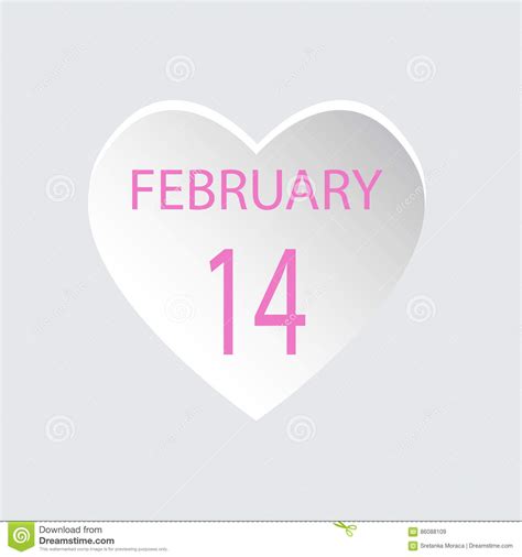 February 14valentines Day Lovevector Illustration Flat Style Stock