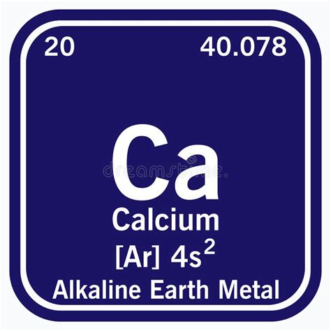 Tabla Periódica De Calcio Del Vector De Elementos Ilustración Del