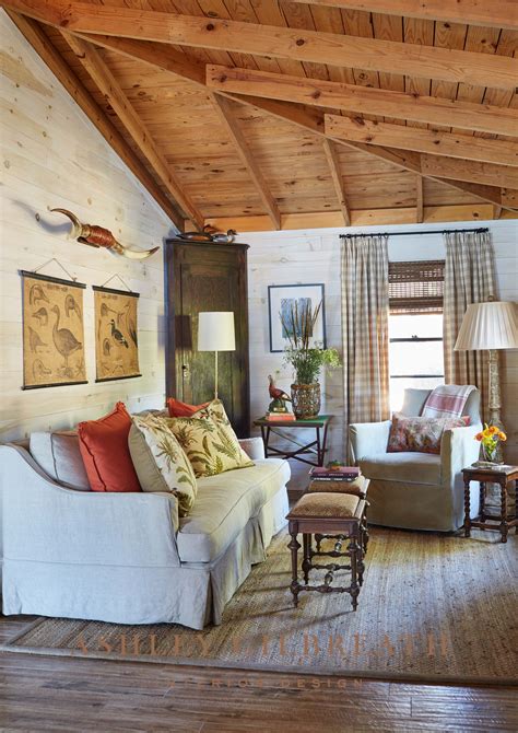Ashley Gilbreath Interior Design A Tiny Lake House Cottage Living Room