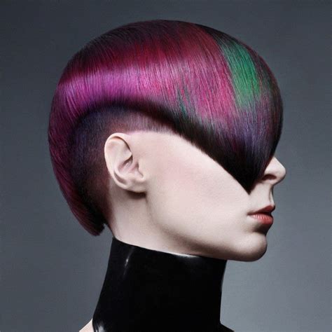 Stunning Color Work By Ej Baire Beautiful Geometric Haircut By