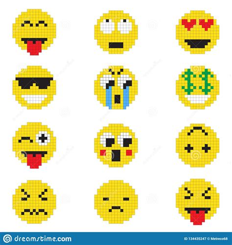 Emoticon With Various Emotions Stock Vector Illustration Of Graphics