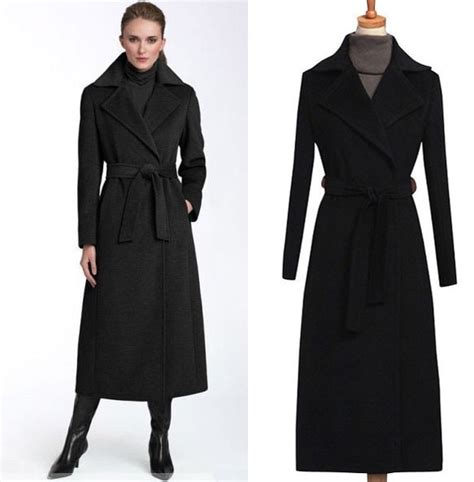 Long Wool Trench Coat Womens Coat Nj