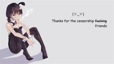 Bunny Girl Cleavage Censored Freedom Anime Girls Bunny Suit