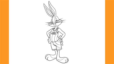 How To Draw Bugs Bunny Space Jam Bugs Bunny Drawing Tutorial Looney