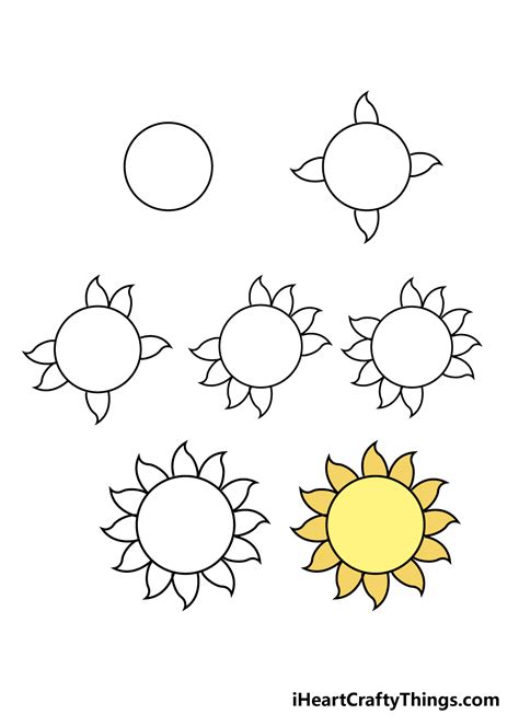 Sun Drawing Easy Sun Drawing Simple Draw Indrisiak