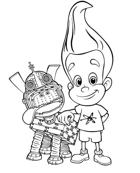 Jimmy Neutron The Robot Dog Jimmy Neutron Coloring Pages