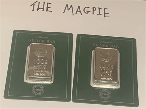 2x 100g Royal Mint Silver Bar Uk Ungraded The Silver Forum