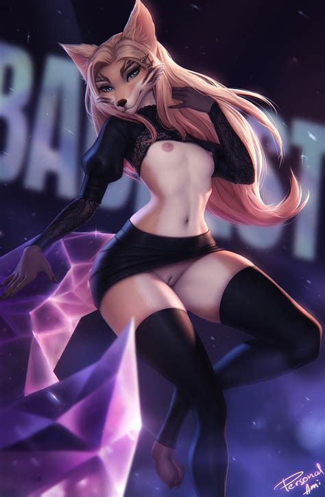 Rule 34 1girls Ahri Alternate Costume Anthro Areolae Breasts Female