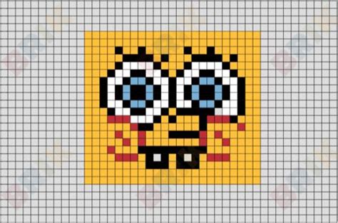 Spongebob Pixel Art Pixel Art Graph Paper Drawings Lego Art