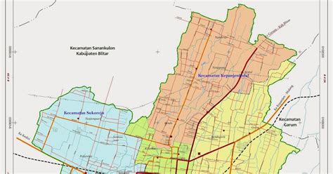 Gambar Peta Kota Blitar Resolusi Besar Kim Kentongan Gambar Denah Di