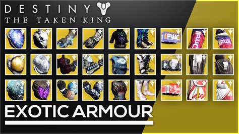 Destiny The Taken King All New Exotic Armor And Perks Youtube