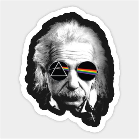 Dark Side Of Albert Einstein Albert Einstein Sticker Teepublic